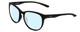 Profile View of Smith Optics Lake Shasta Designer Progressive Lens Blue Light Blocking Eyeglasses in Matte Black Unisex Cateye Full Rim Acetate 56 mm