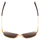 Top View of Smith Langley Unisex Aviator Sunglasses in Rose Gold Black/Polarized Brown 60 mm