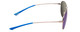 Side View of Smith Langley Unisex Aviator Sunglass Ruthenium Silver/Polarize Blue Mirror 60mm