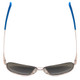 Top View of Smith Langley Unisex Aviator Sunglass Ruthenium Silver/Polarize Blue Mirror 60mm