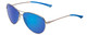Profile View of Smith Langley Unisex Aviator Sunglass Ruthenium Silver/Polarize Blue Mirror 60mm
