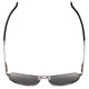 Top View of Smith Layback Aviator Sunglasses Gun Metal Silver/Polarized Platinum Mirror 60mm