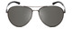 Front View of Smith Layback Aviator Sunglasses Gun Metal Silver/Polarized Platinum Mirror 60mm