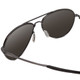 Close Up View of Smith Layback Aviator Sunglasses Gun Metal Silver/Polarized Platinum Mirror 60mm