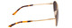 Side View of Smith Layback Unisex Aviator Sunglasses Matte Gold/Polarized Brown Gradient 60mm