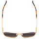 Top View of Smith Layback Unisex Aviator Sunglasses Matte Gold/Polarized Brown Gradient 60mm