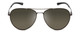 Front View of Smith Layback Unisex Aviator Sunglass Gun Metal Silver/Polarized Gray Green 60mm