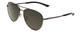 Profile View of Smith Layback Unisex Aviator Sunglass Gun Metal Silver/Polarized Gray Green 60mm