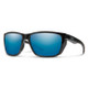 Smith Optic Longfin Unisex Wrap Sunglasses Black/ChromaPop Polarized Blue Mirror
