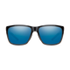Smith Optic Longfin Unisex Wrap Sunglasses Black/ChromaPop Polarized Blue Mirror