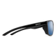 Smith Optic Longfin Unisex Wrap Sunglasses Black/ChromaPop Polarized Blue Mirror