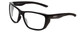 Profile View of Smith Optics Longfin Designer Reading Eye Glasses in Gloss Black Unisex Wrap Full Rim Acetate 59 mm