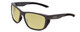Profile View of Smith Optics Longfin Designer Polarized Reading Sunglasses with Custom Cut Powered Sun Flower Yellow Lenses in Matte Cement Grey Unisex Rectangle Full Rim Acetate 59 mm