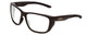 Profile View of Smith Optics Longfin Designer Reading Eye Glasses with Custom Cut Powered Lenses in Matte Gravy Grey Unisex Wrap Full Rim Acetate 59 mm