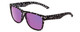 Profile View of Smith Lowdown 2 Sunglasses Black Marble Tortoise/CP Polarized Purple Mirror 55mm