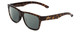 Profile View of Smith Optics Lowdown Slim 2 Designer Polarized Reading Sunglasses with Custom Cut Powered Smoke Grey Lenses in Vintage Tortoise Havana Brown Gold Unisex Classic Full Rim Acetate 53 mm
