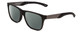 Profile View of Smith Optics Lowdown Steel Designer Polarized Reading Sunglasses with Custom Cut Powered Smoke Grey Lenses in Matte Black Ruthenium Silver Unisex Classic Full Rim Acetate 56 mm