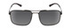 Front View of Smith Outcome Unisex Aviator Designer Sunglasses Matte Black/Polarized Gray 59mm