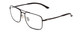 Profile View of Smith Optics Outcome Designer Reading Eye Glasses in Matte Black Unisex Aviator Full Rim Metal 59 mm