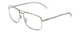 Profile View of Smith Optics Outcome Designer Blue Light Blocking Eyeglasses in Silver Unisex Aviator Full Rim Metal 59 mm