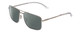 Profile View of Smith Optics Outcome Designer Polarized Reading Sunglasses with Custom Cut Powered Smoke Grey Lenses in Silver Unisex Aviator Full Rim Metal 59 mm