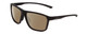 Profile View of Smith Optics Pinpoint Designer Polarized Sunglasses with Custom Cut Amber Brown Lenses in Matte Black Unisex Square Full Rim Acetate 59 mm