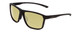 Profile View of Smith Optics Pinpoint Designer Polarized Reading Sunglasses with Custom Cut Powered Sun Flower Yellow Lenses in Matte Black Unisex Square Full Rim Acetate 59 mm