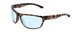 Profile View of Smith Optics Redding Designer Blue Light Blocking Eyeglasses in Black Tortoise Unisex Wrap Full Rim Acetate 62 mm