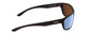 Side View of Smith Redding Unisex Wrap Sunglasses Black/CP Glass Polarized Blue Mirror 62 mm