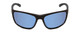 Front View of Smith Redding Unisex Wrap Sunglasses Black/CP Glass Polarized Blue Mirror 62 mm