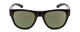Front View of Smith Rockaway Women Cateye Sunglasses Black/ChromaPop Polarized Gray Green 52mm
