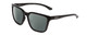 Profile View of Smith Optics Shoutout Designer Polarized Reading Sunglasses with Custom Cut Powered Smoke Grey Lenses in Gloss Black Unisex Retro Full Rim Acetate 57 mm
