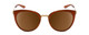 Front View of Smith Optic Somerset Women Cateye Designer Sunglasses Amber/Polarized Brown 53mm