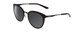Profile View of Smith Somerset Women Cateye Designer Sunglasses Gloss Black/Polarized Gray 53 mm