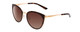 Profile View of Smith Somerset Ladies Cateye Sunglass Tortoise Gold/Polarize Brown Gradient 53mm