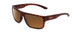 Profile View of Smith Soundtrack Unisex Rectangle Sunglasses in Tortoise/CP Polarized Brown 61mm