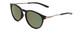Profile View of Smith Wander Unisex Round Sunglasses Black/ChromaPop Polarized Gray Green 55 mm