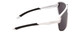 Side View of Smith Bobcat Oversized Semi-Rimless Sunglasses White/ChromaPop Black&Clear 150mm