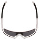 Top View of Smith Bobcat Oversized Semi-Rimless Sunglasses White/ChromaPop Black&Clear 150mm