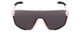Front View of Smith Bobcat Oversized Semi-Rimless Sunglasses White/ChromaPop Black&Clear 150mm