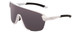 Profile View of Smith Bobcat Oversized Semi-Rimless Sunglasses White/ChromaPop Black&Clear 150mm