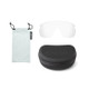 Smith Bobcat Oversized Semi-Rimless Sunglasses White/ChromaPop Black+Clear LENS
