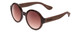 Profile View of Havaianas FLORIPA/M Unisex Round Sunglasses in Crystal Brown/Amber Gradient 51mm