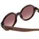 Close Up View of Havaianas FLORIPA/M Unisex Round Sunglasses in Crystal Brown/Amber Gradient 51mm