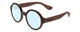 Profile View of Havaianas FLORIPA/M Designer Blue Light Blocking Eyeglasses in Crystal Brown Unisex Round Full Rim Acetate 51 mm