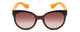 Front View of Havaianas NORONHA/M Ladies Cateye Sunglasses in Brown Orange/Amber Gradient 52mm