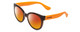 Profile View of Havaianas NORONHA/M Designer Polarized Sunglasses with Custom Cut Red Mirror Lenses in Crystal Brown Ochre Orange Ladies Cateye Full Rim Acetate 52 mm