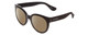 Profile View of Havaianas NORONHA/M Designer Polarized Sunglasses with Custom Cut Amber Brown Lenses in Gloss Black Ladies Cateye Full Rim Acetate 52 mm