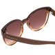 Close Up View of Havaianas NORONHA/M Ladies Cateye Sunglasses in Havana Fade/Brown Gradient 52 mm