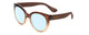 Profile View of Havaianas NORONHA/M Designer Progressive Lens Blue Light Blocking Eyeglasses in Havana Crystal Fade Ladies Cateye Full Rim Acetate 52 mm